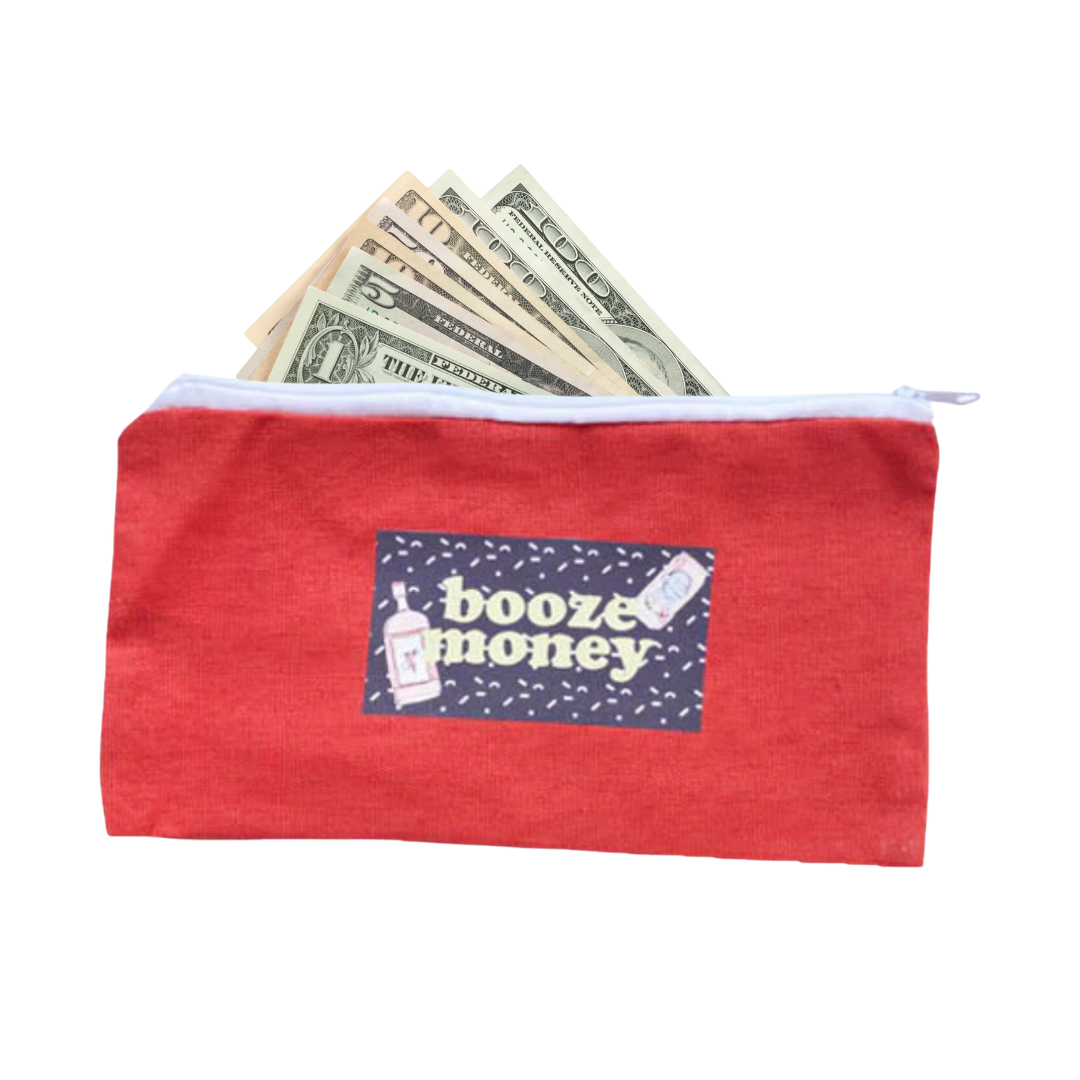 booze wallet and make up bag