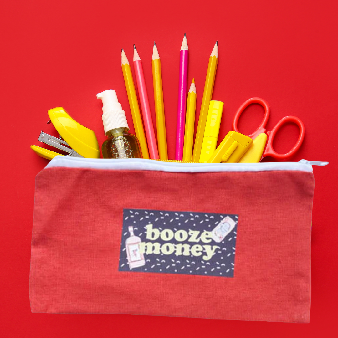 booze wallet and make up bag