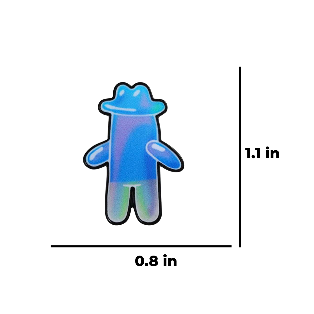 Whimsical Blue Bubble Friend Retro Animation 90s Nostalgia Enamel Pin