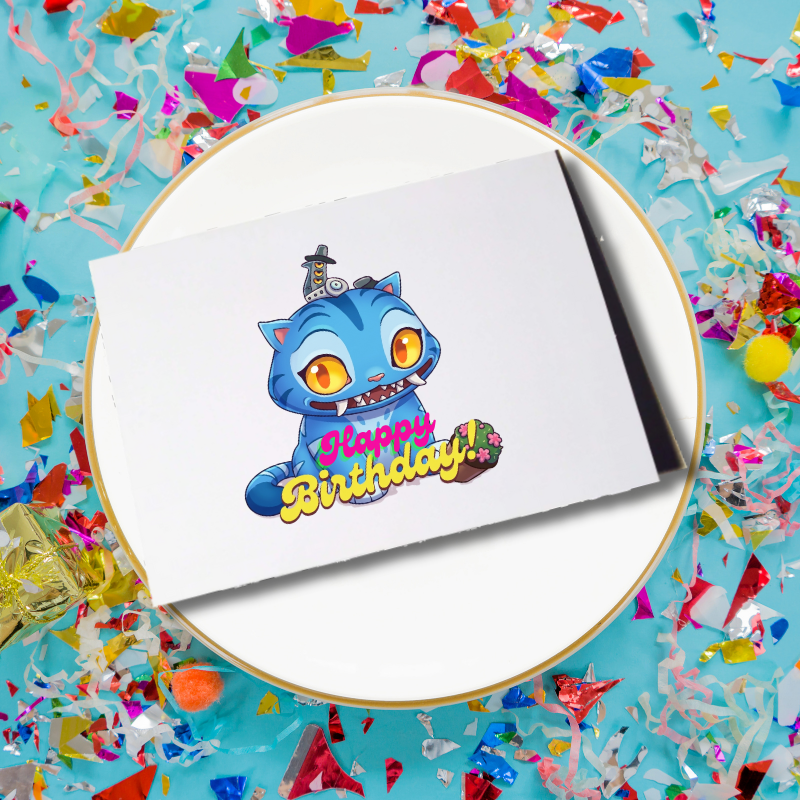 K-Pop Derpy Tiger & Sussie Magpie Birthday Card
