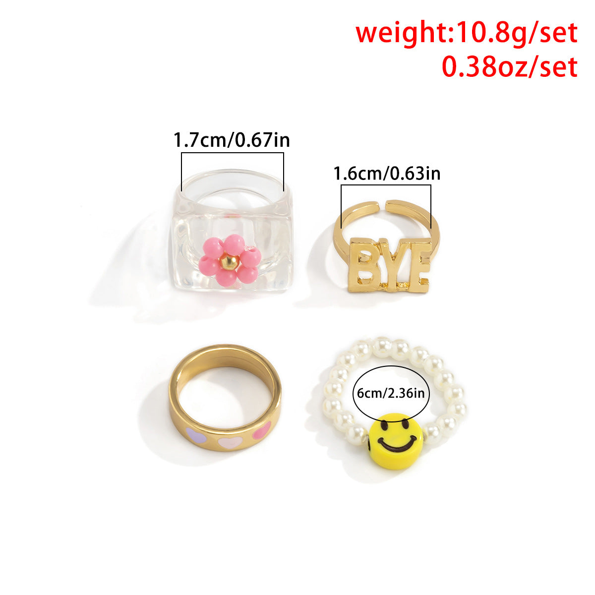 Babe Acrylic stacking Rings