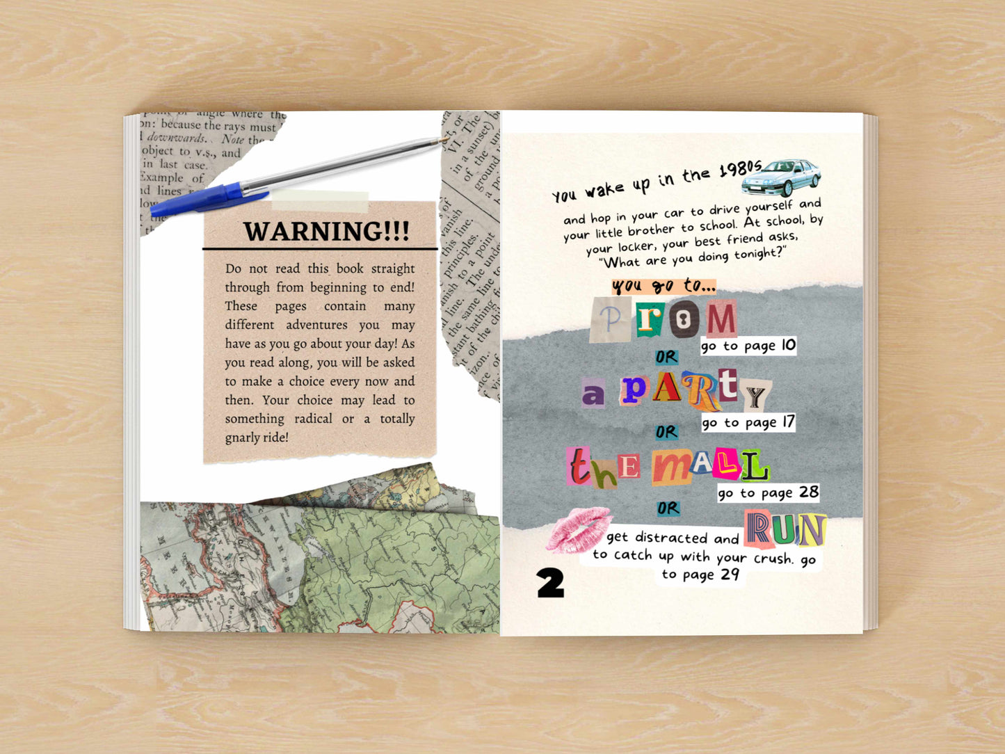 1980s Movie Main Character Choose your Adventure Book