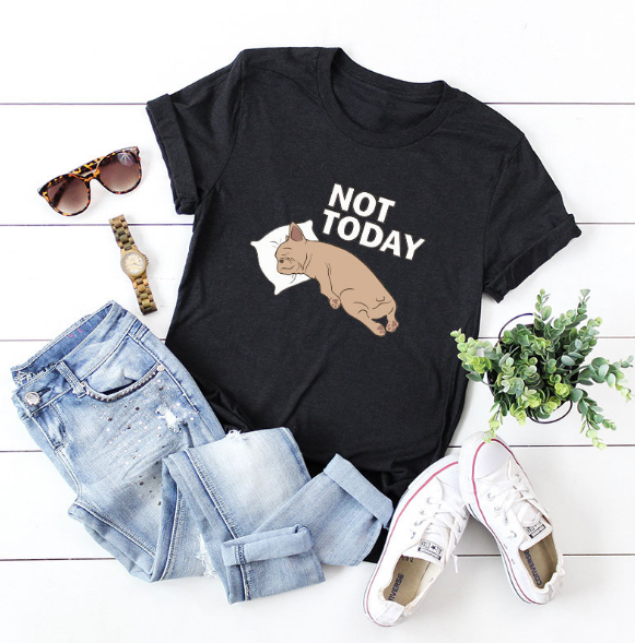 Not Today Lazy Cat Shirt