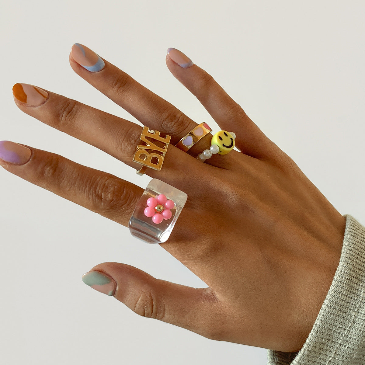 Babe Acrylic stacking Rings