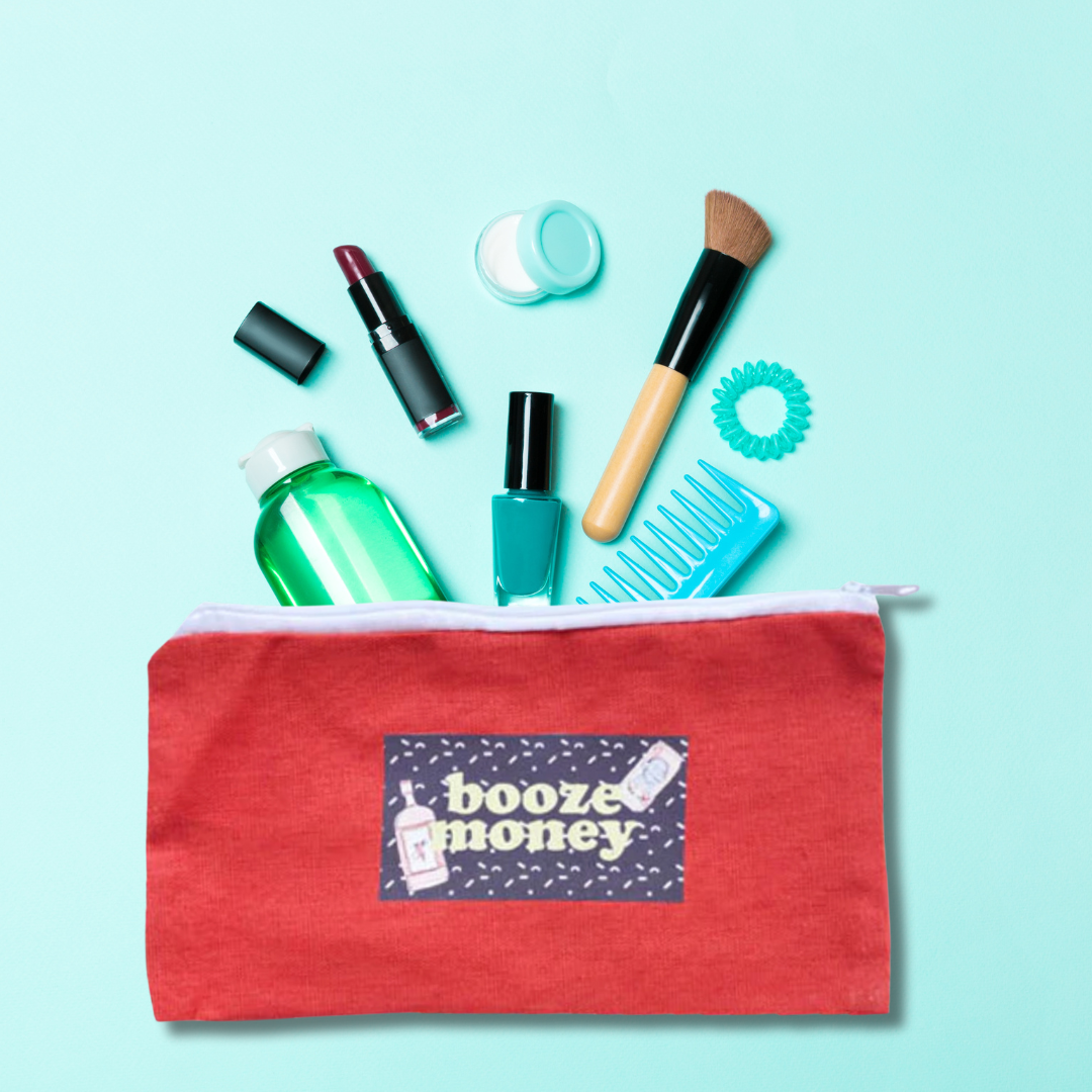 booze wallet and make up bag