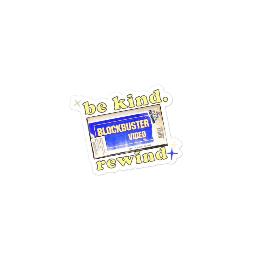 Blockbuster Be Kind Rewind Sticker