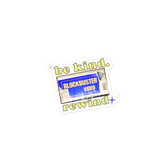 Blockbuster Be Kind Rewind Sticker