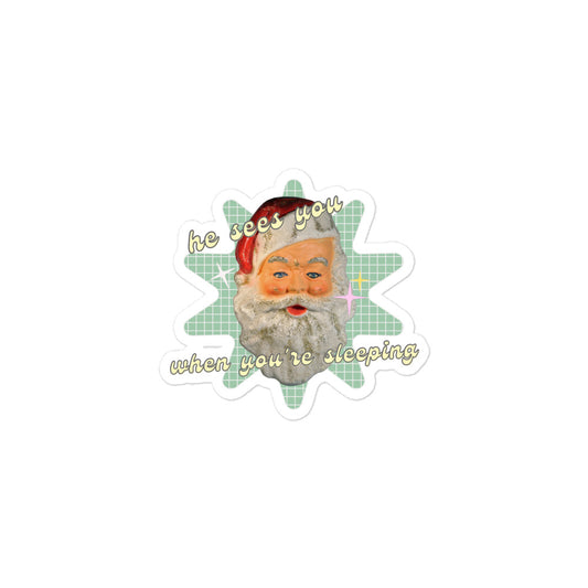 Creepy Santa sticker
