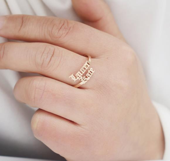 YOU + ME Personalized Name Ring