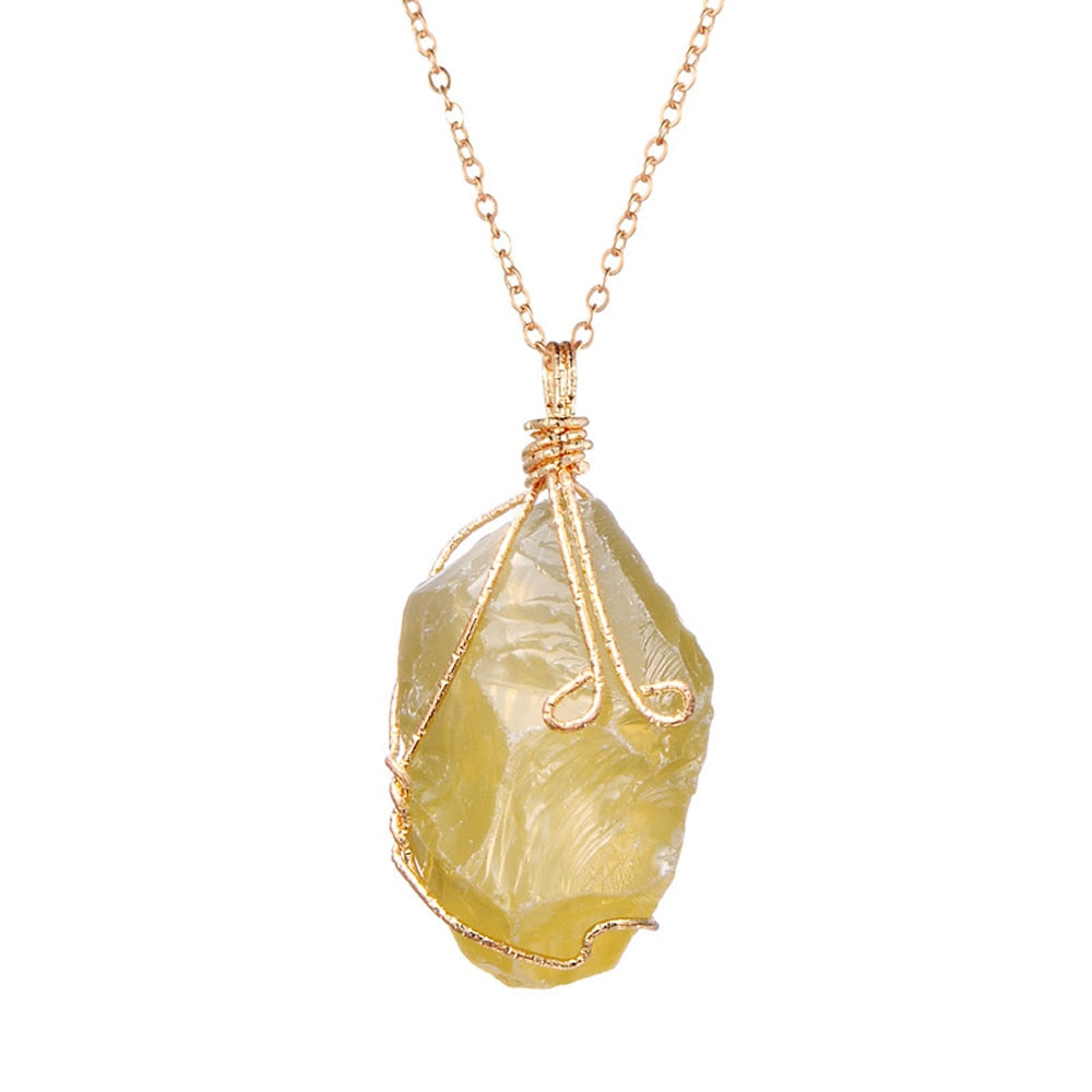 Handmade Wire Stone Necklaces