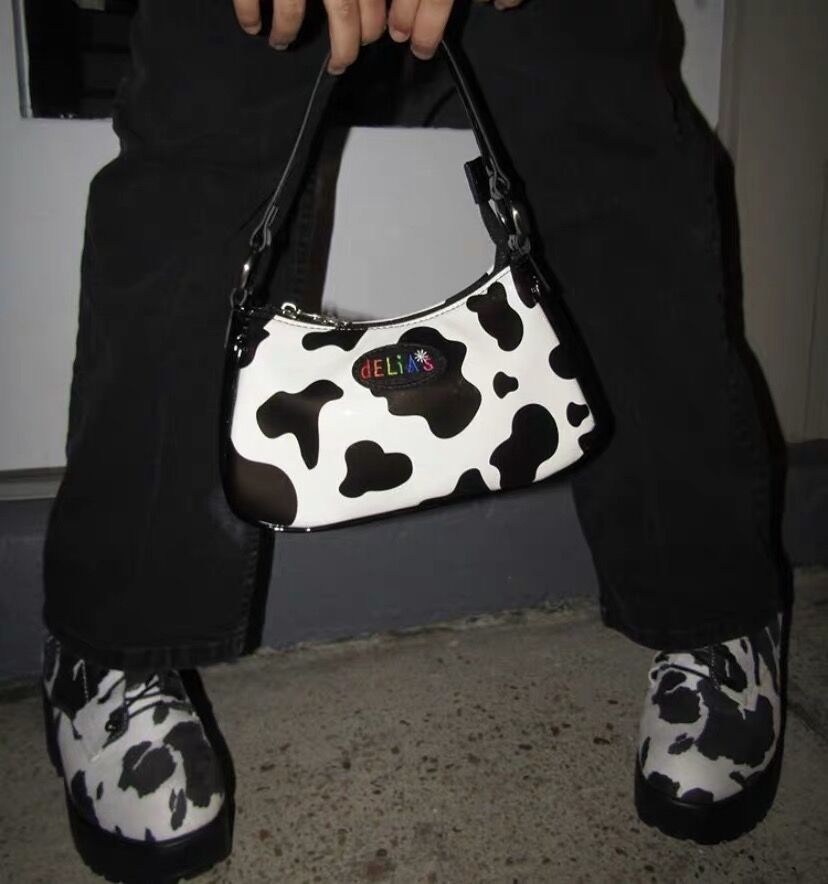 Vintage Delia's Cow Print Bag