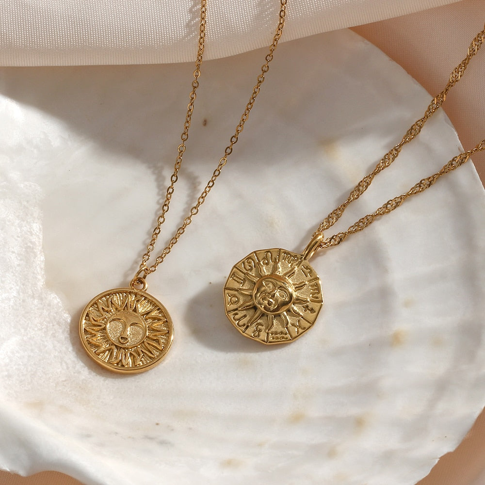 Sun Coin Necklace Necklace
