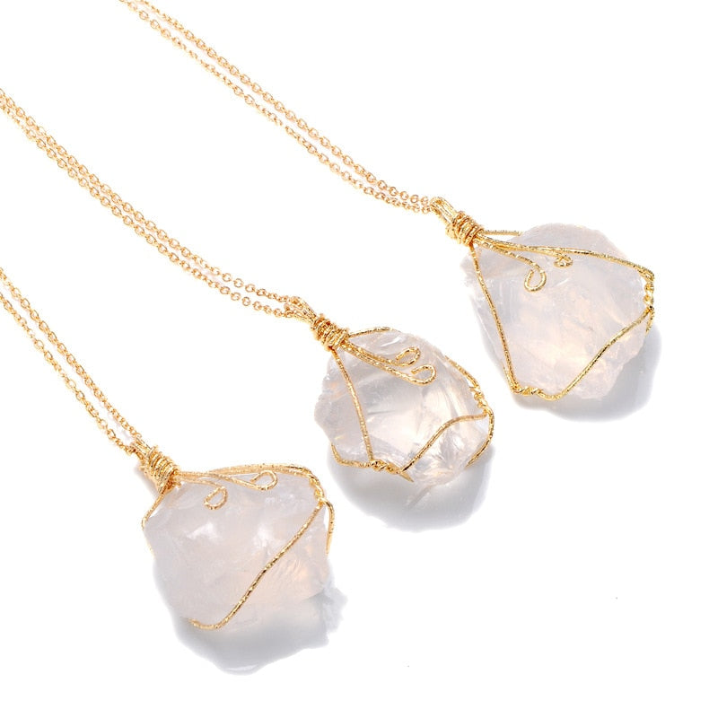 Handmade Wire Stone Necklaces