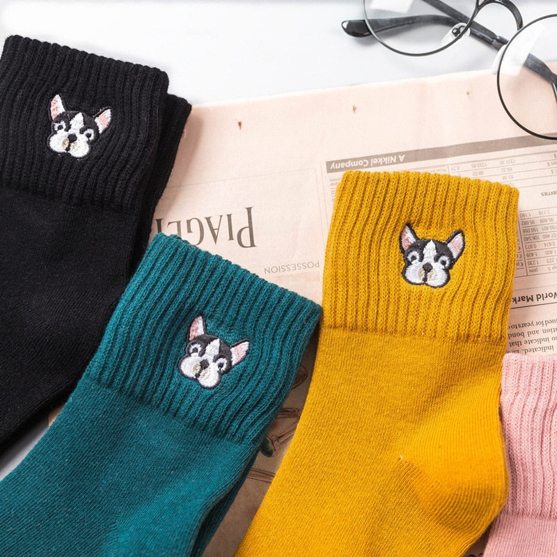 Cotton Bully Embroidery Socks