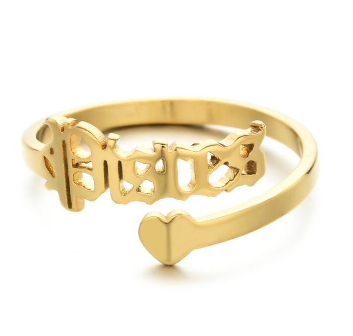 Whats Your Sign Adjustable Open Ring