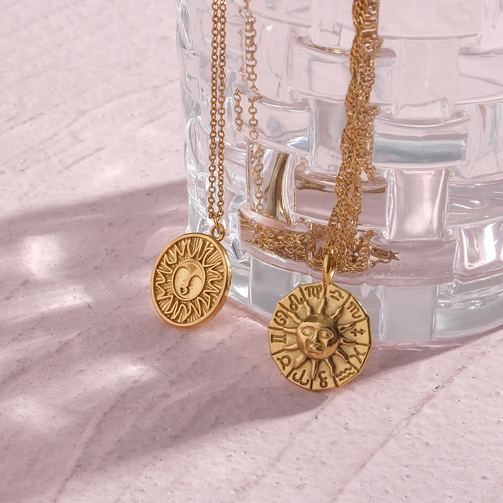 Sun Coin Necklace Necklace
