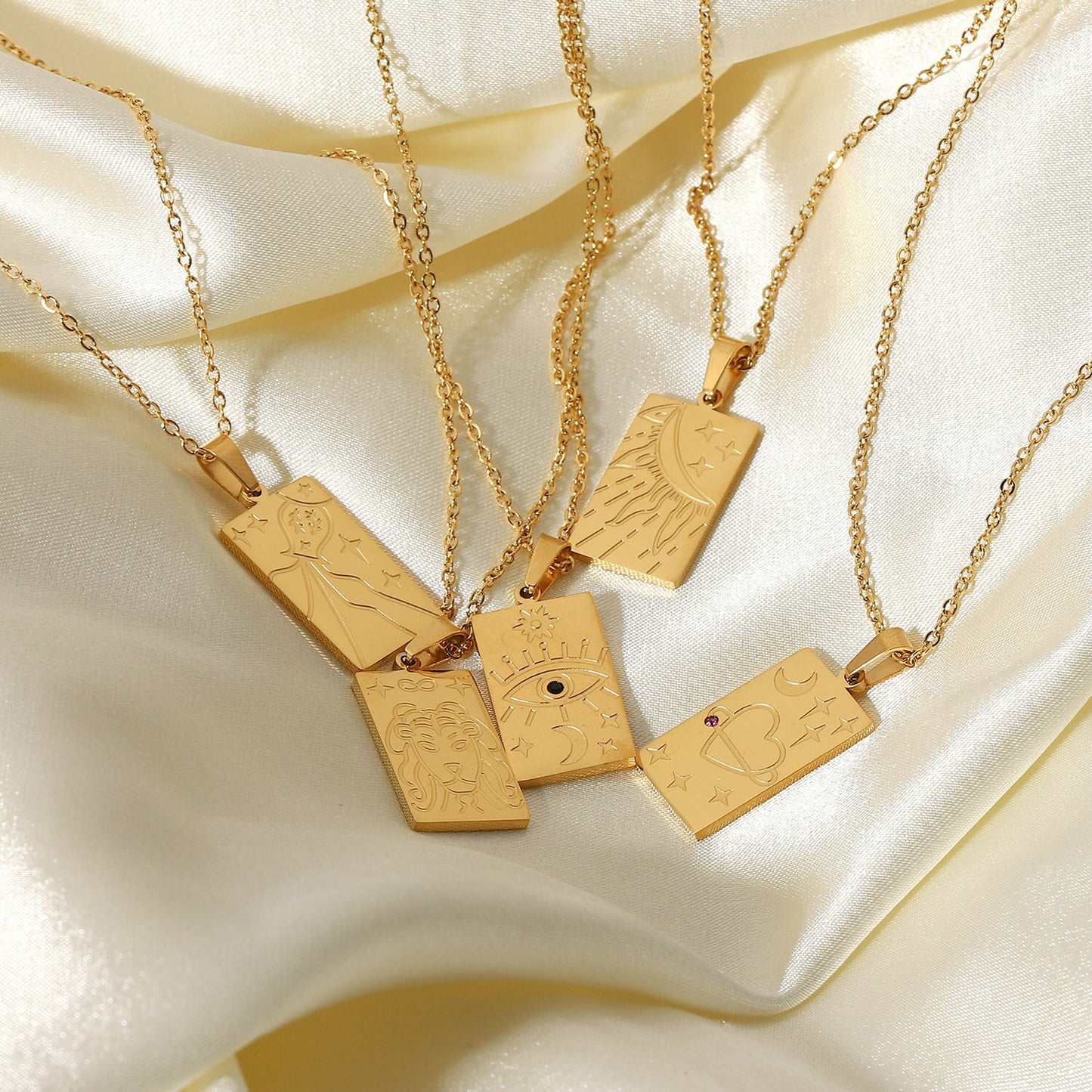 Minimal Tarot Card Necklaces