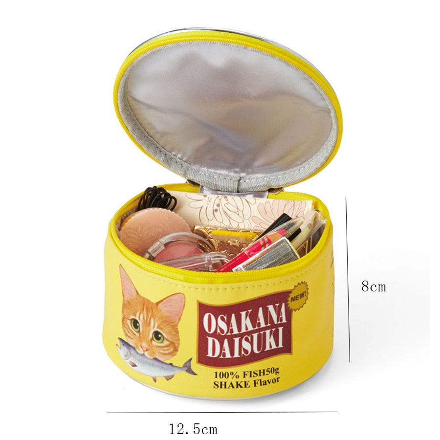 Weird and Unique Cats Can Cosmetic Bag