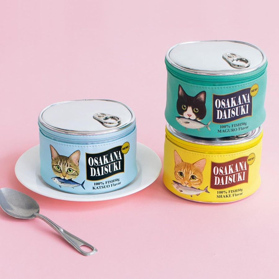 Weird and Unique Cats Can Cosmetic Bag