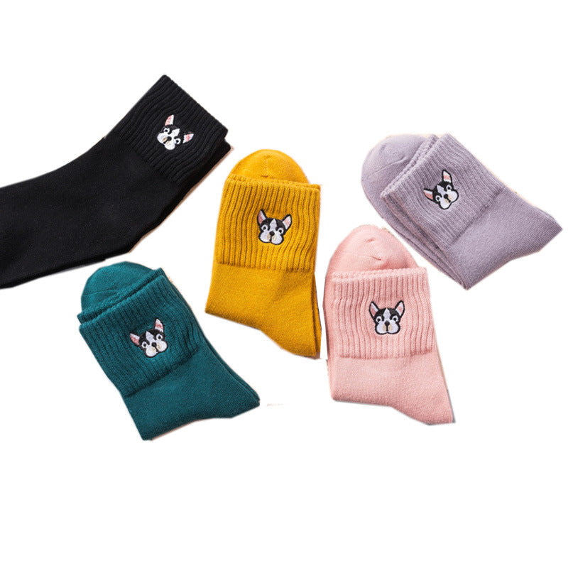 Cotton Bully Embroidery Socks