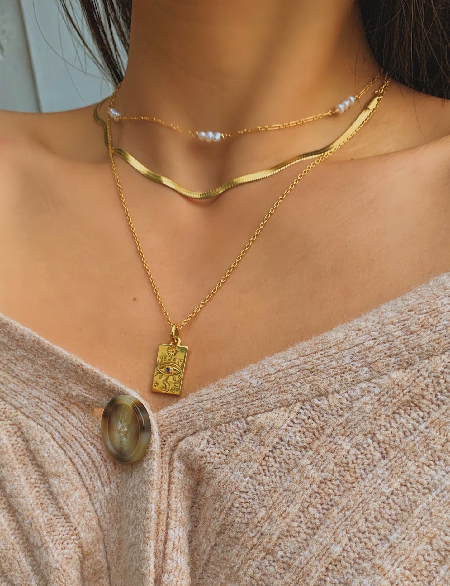 Minimal Tarot Card Necklaces