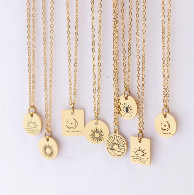 Sun and Moon Necklaces