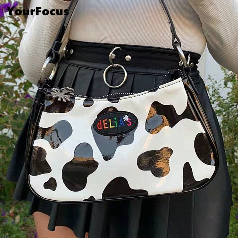 Vintage Delia's Cow Print Bag