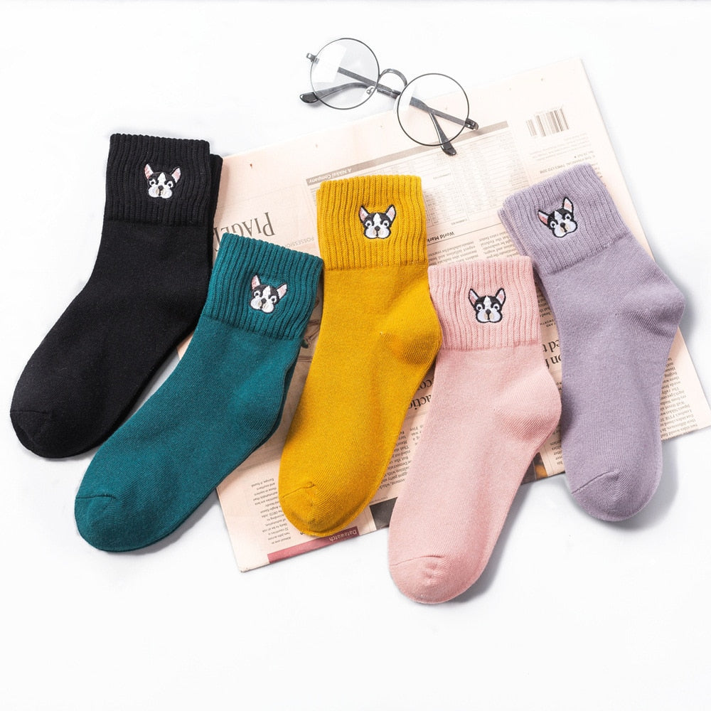 Cotton Bully Embroidery Socks