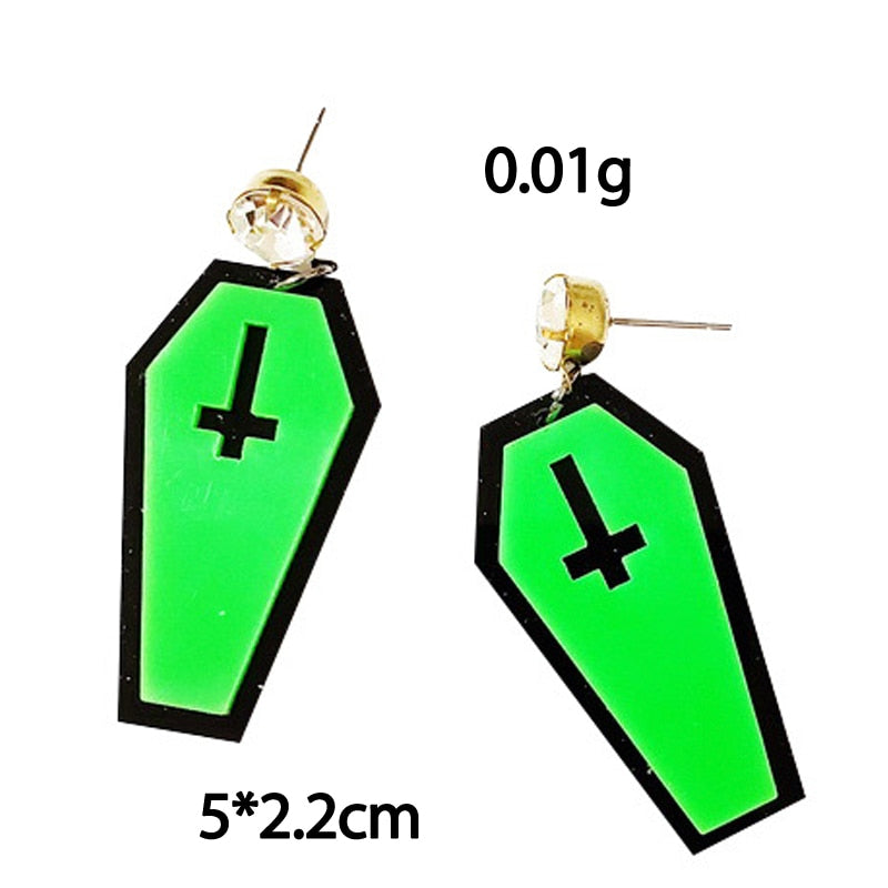 Vampire Coffin Drop Earrings