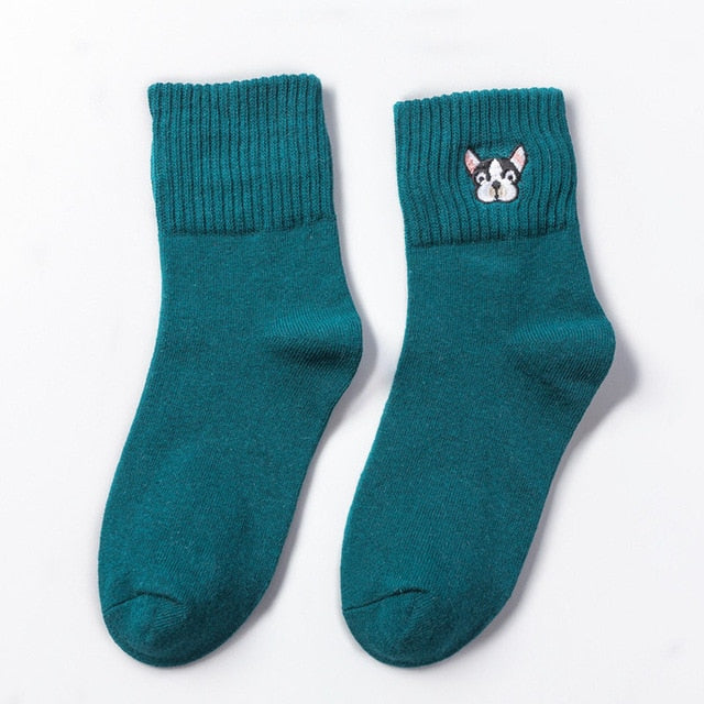 Cotton Bully Embroidery Socks
