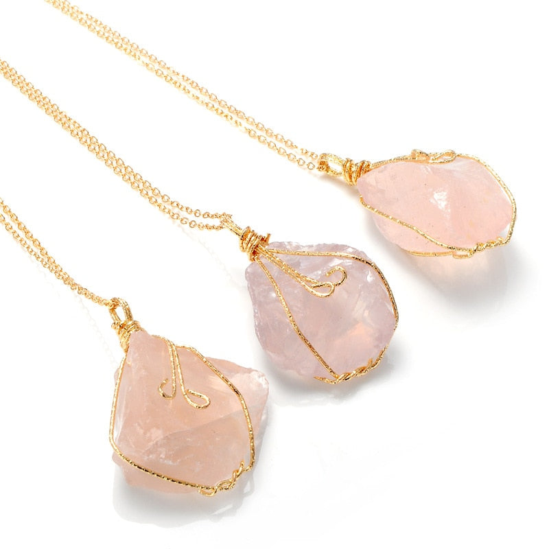 Handmade Wire Stone Necklaces