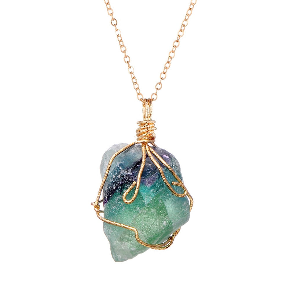 Handmade Wire Stone Necklaces