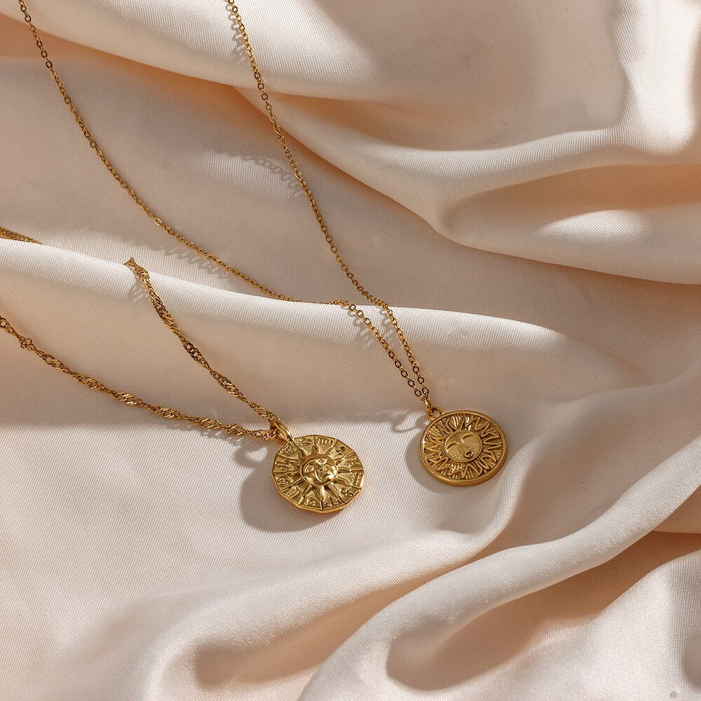 Sun Coin Necklace Necklace