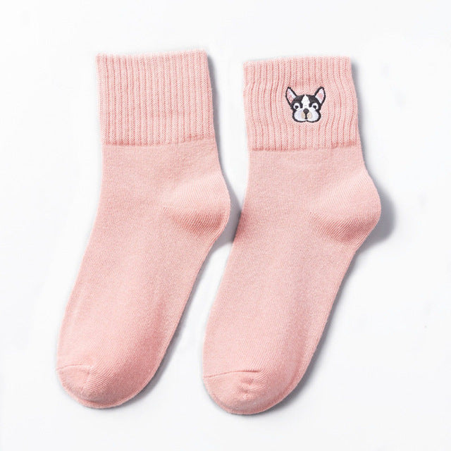 Cotton Bully Embroidery Socks