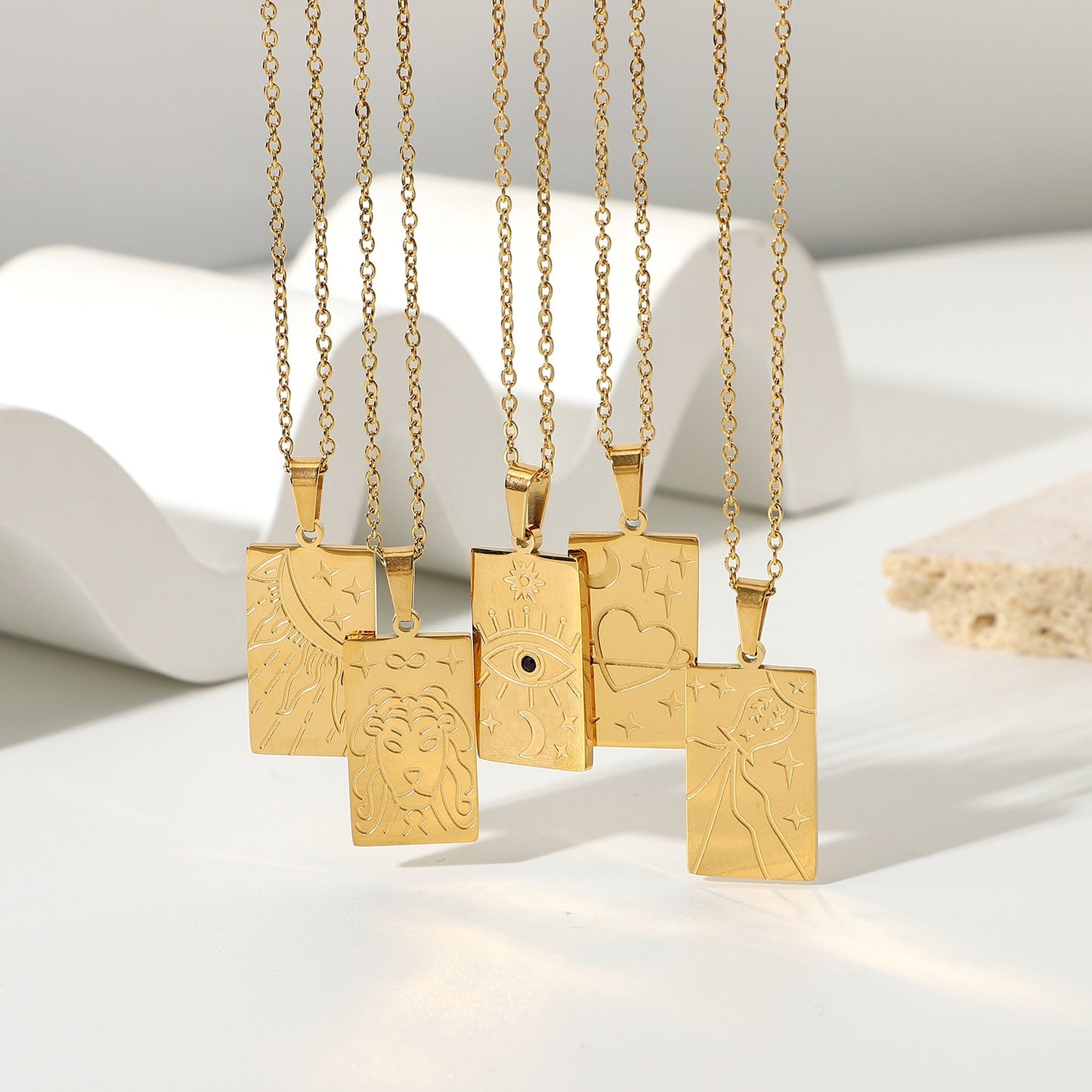 Minimal Tarot Card Necklaces
