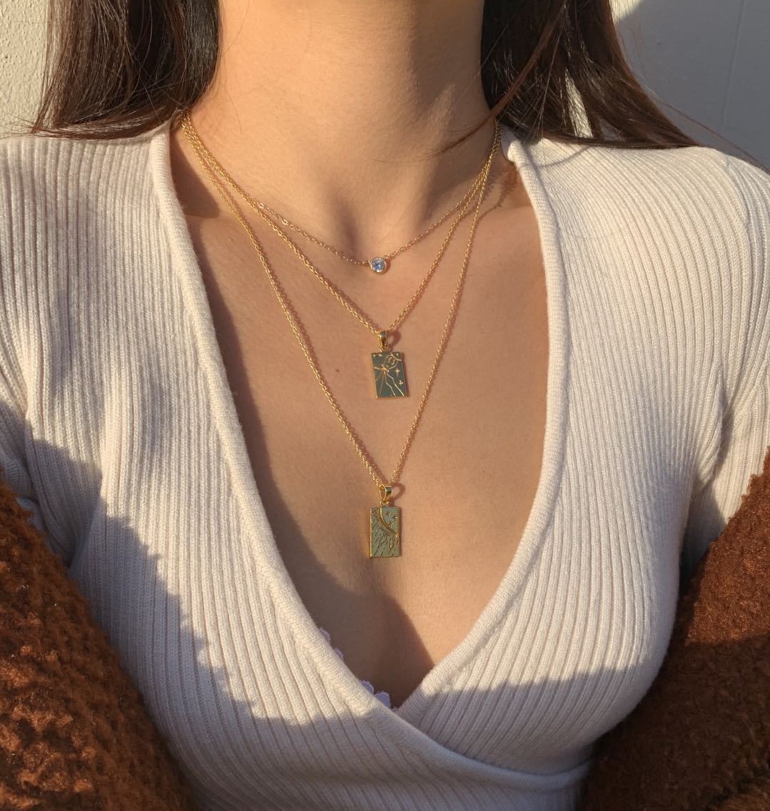 Minimal Tarot Card Necklaces