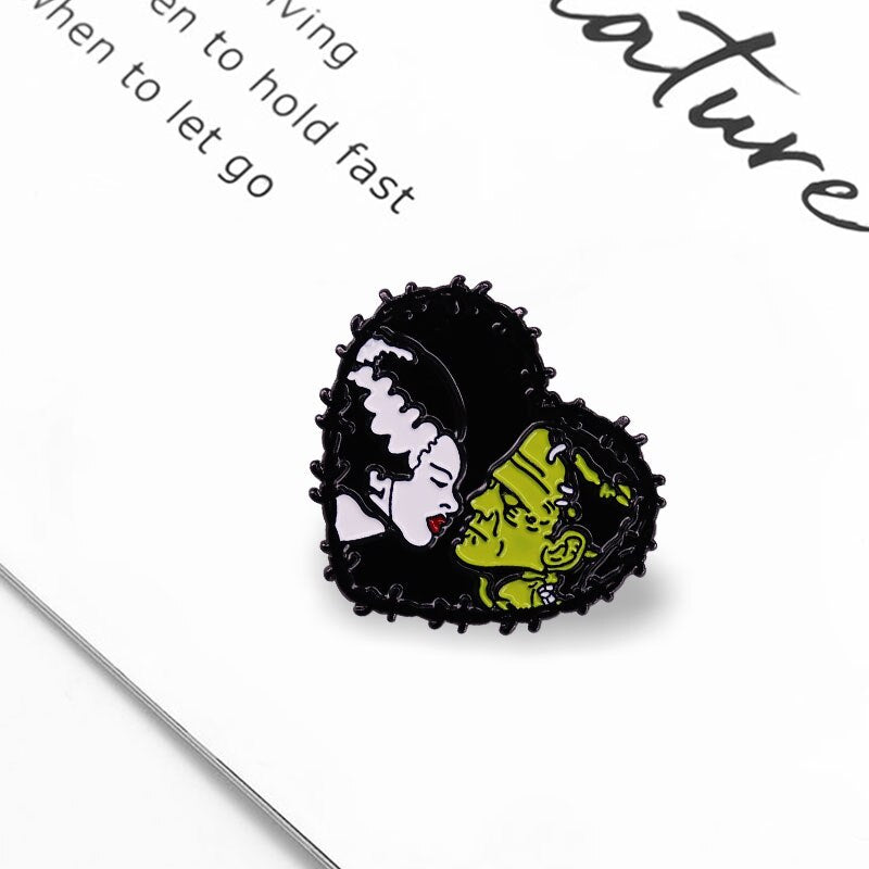 Bride & Frankenstein Pin