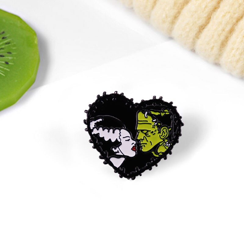 Bride & Frankenstein Pin