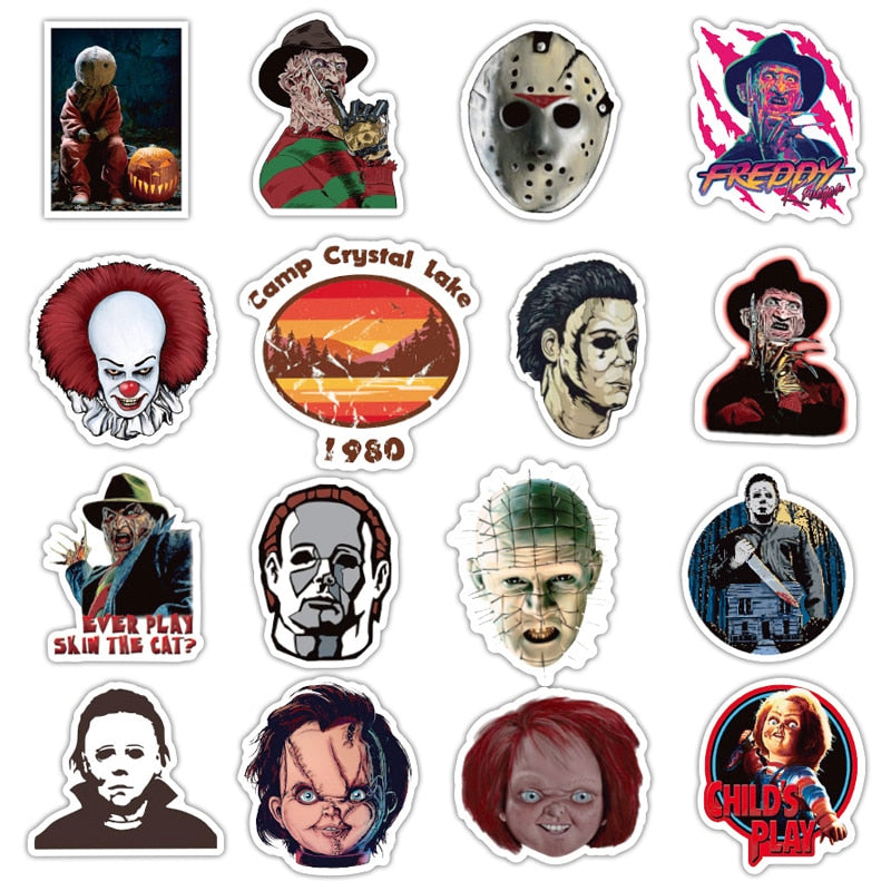 Horror Movie Stickers 10/30/50pcs/pack