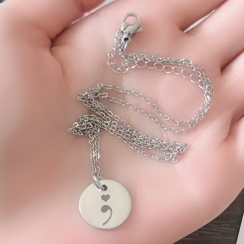 Semicolon Depression Necklace
