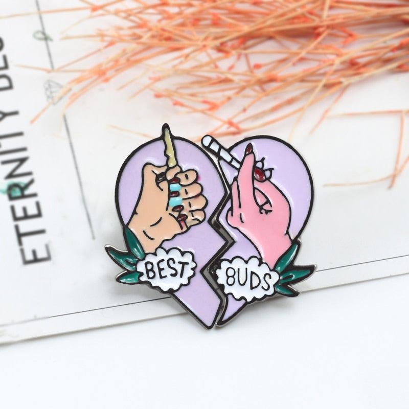 Set of 2 Bestie Enamel Pins