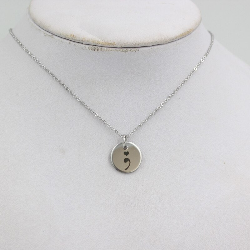 Semicolon Depression Necklace