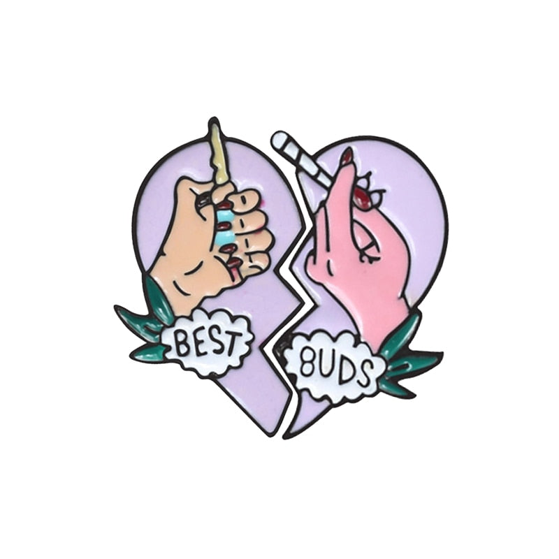 Set of 2 Bestie Enamel Pins