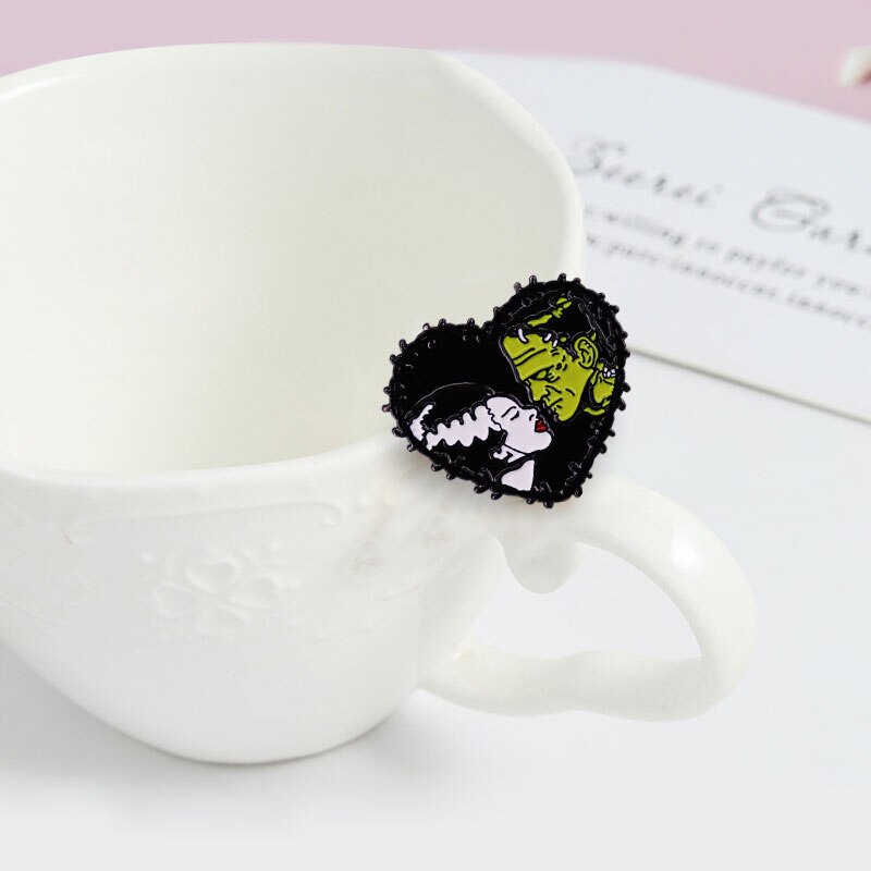 Bride & Frankenstein Pin