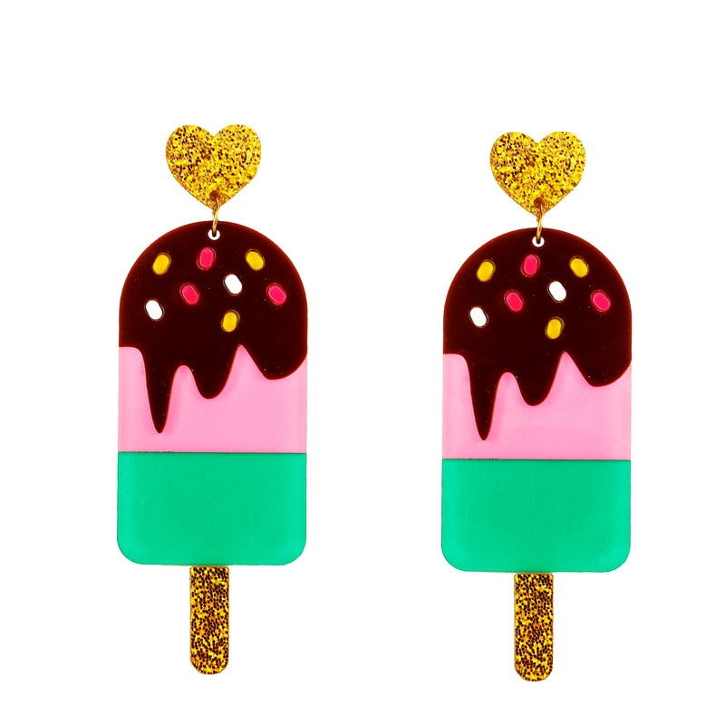 Ice Cream Acrylic Earrings