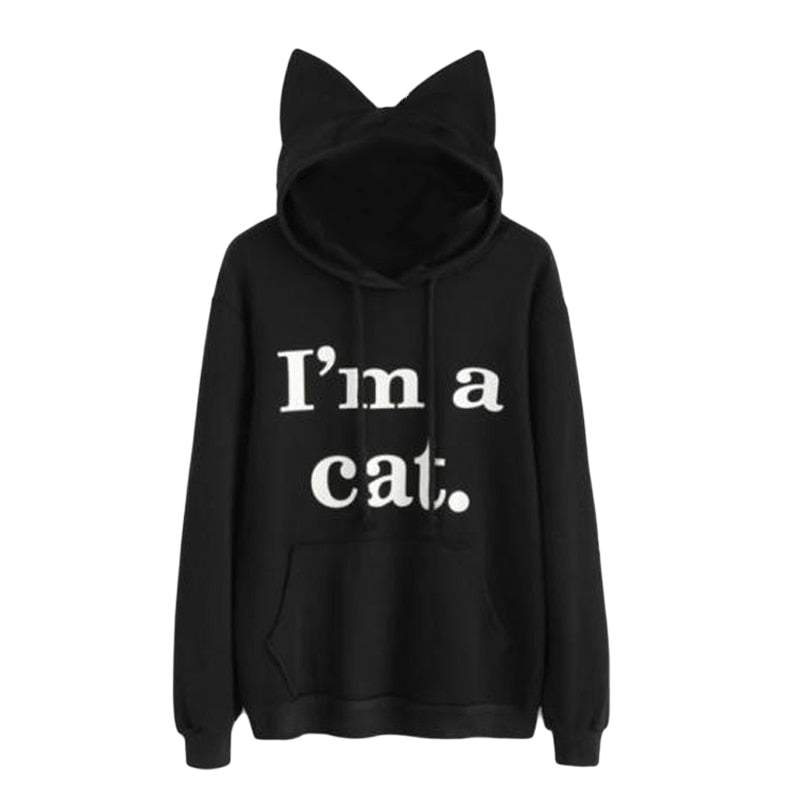 Cat Ear Hoodie I AM A CAT