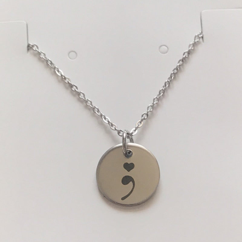 Semicolon Depression Necklace