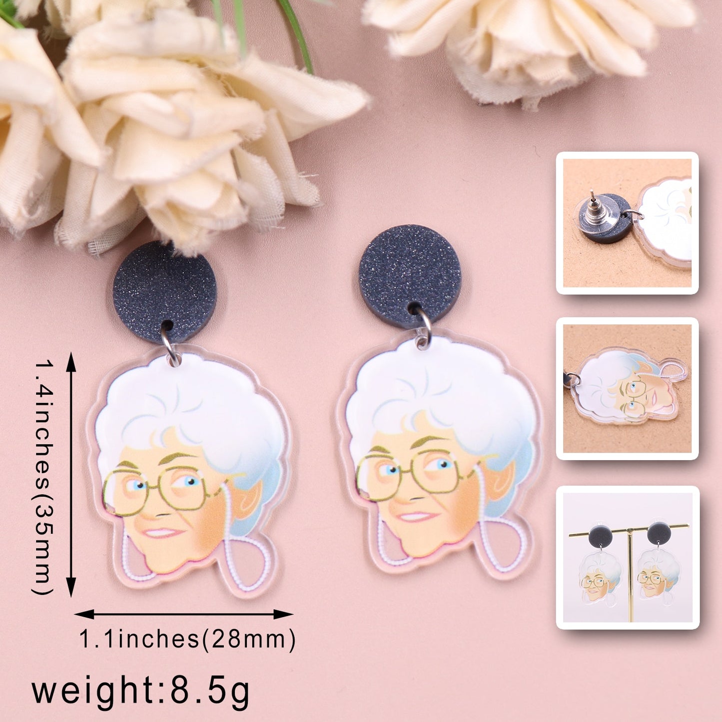 Golden Girls Acrylic Earrings