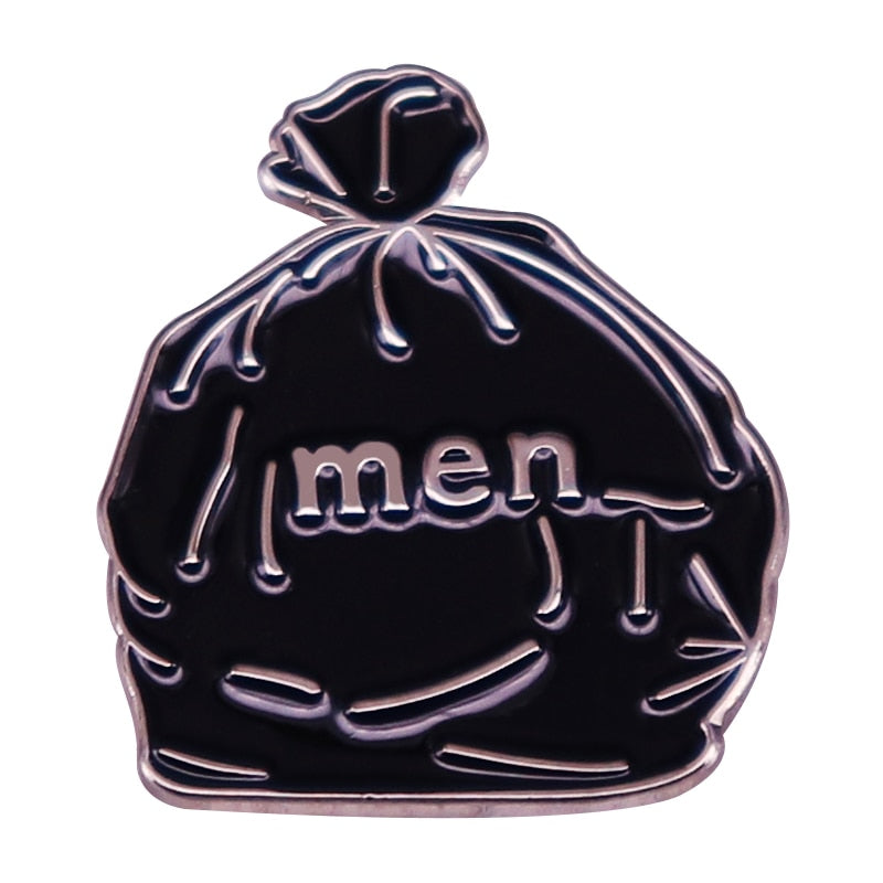 Men Are Trash Enamel Pin