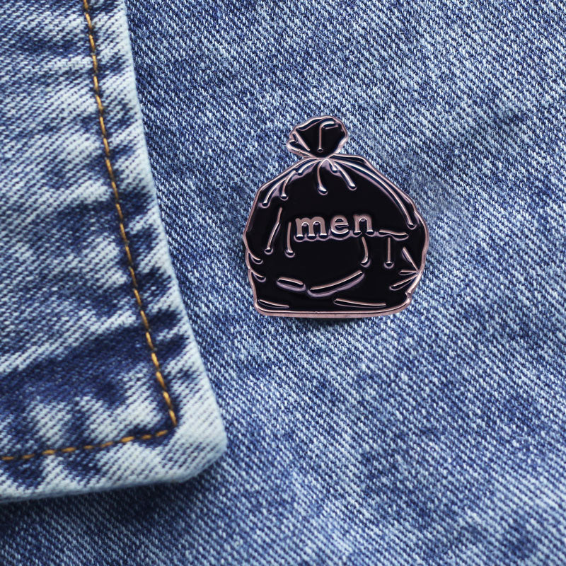 Men Are Trash Enamel Pin